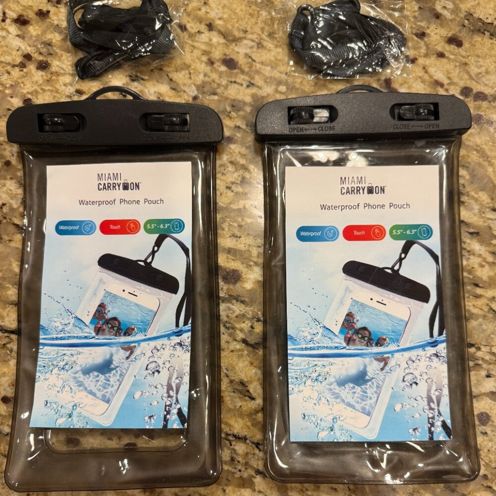 Miami CarryOn Waterproof Phone Pouch – Universal Case w/ Lanyard Fits 5.5”–6.3"